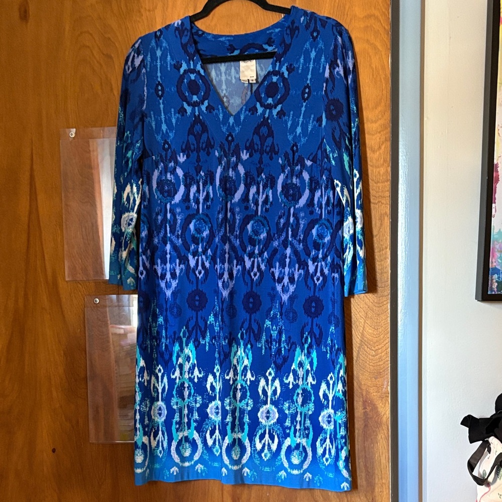 Ali Ro Blue Stretch Shift Dress